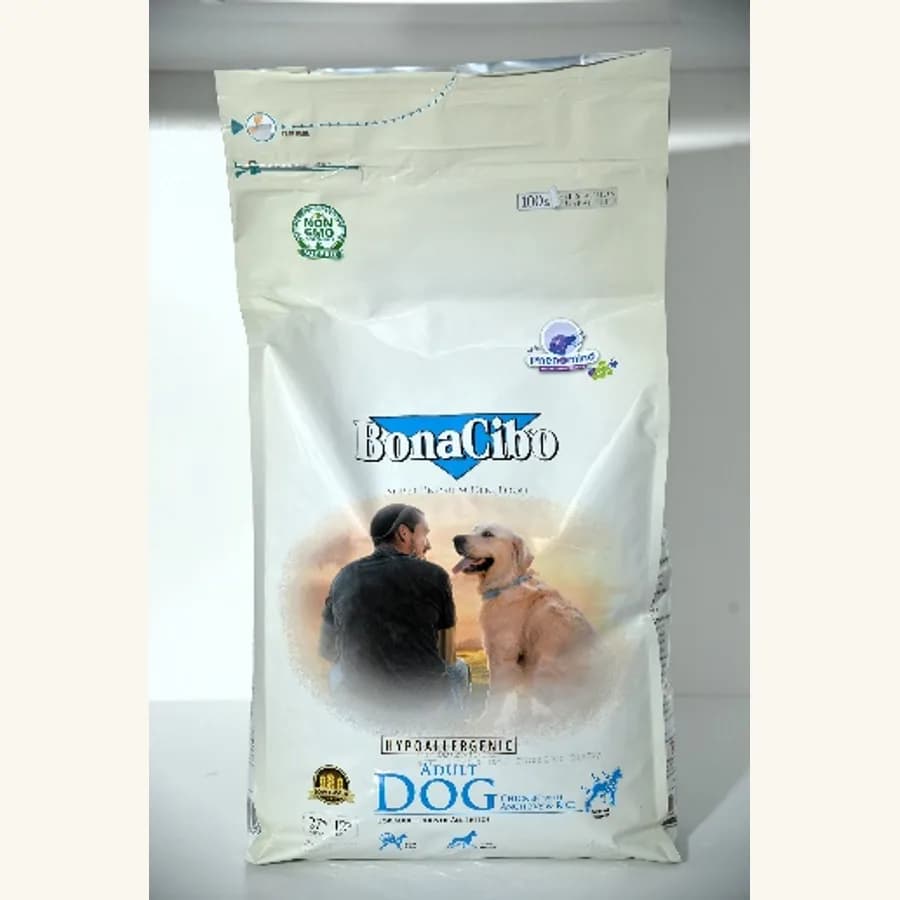 Product photo: BONACIBO ADULT DOG chicken 4KG