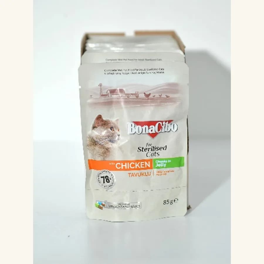 Product photo: chicken for sterilised cats 85G